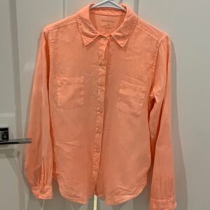 Lilly Pulitzer Coral Button-Up Blouse